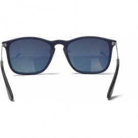 Square Sunglasses Scratch Resistant Lightweight Rectangular - Blue/Gradient Blue - CV18DRM2WUA $28.25