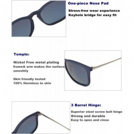 Square Sunglasses Scratch Resistant Lightweight Rectangular - Blue/Gradient Blue - CV18DRM2WUA $28.25