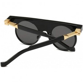Oversized Leopard Sexy Geometric Sunglasses Brand Designer Women Punk Round Sunglasses Flat Top Shades - Black - CQ18MD3LTN4 ...