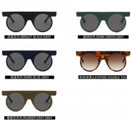 Oversized Leopard Sexy Geometric Sunglasses Brand Designer Women Punk Round Sunglasses Flat Top Shades - Black - CQ18MD3LTN4 ...