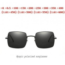 Square Classic Metal Square Myopic Polarized Sunglasses men retro Optical sunglasses Nearsighted glasses Female - C218YX754W4...