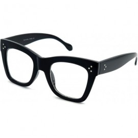 Oversized Neutral glasses - Glamour mod. CRAZY HORNY - optical frame WOMAN oversize vintage YEARS '50 '60 - Black - CF18Z9S9R...