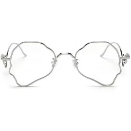 Oval Chic Women Brand Design Irregular Oval Transparent Party Sunglasses - Silver&clear - CM18LNQGX42 $25.17