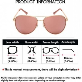 Aviator Aviator Sunglasses 2019 New Classic Design Premium Style Pink Mirror Lens w/Free Pouch and Cleaning Cloth - C318OE3WC...