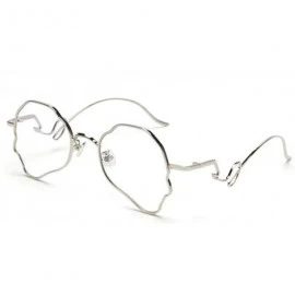 Oval Chic Women Brand Design Irregular Oval Transparent Party Sunglasses - Silver&clear - CM18LNQGX42 $25.17