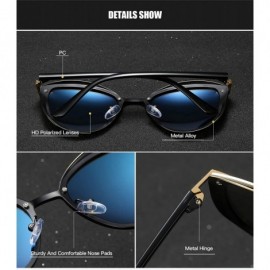 Sport Mens Polarized Sunglasses Oval Alloy Frame for Driving UV400 Protection - Silver - C818XXOQGTO $14.03