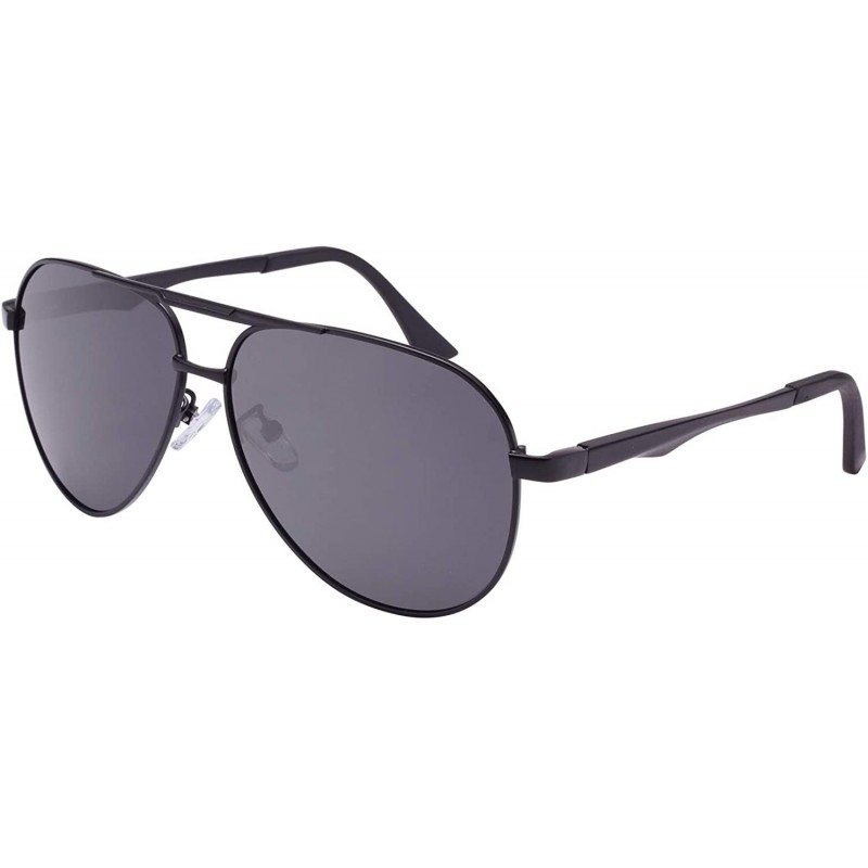 Goggle Aviator Polarized Military Sunglasses - Black - CX18QZ7MTRQ $17.86