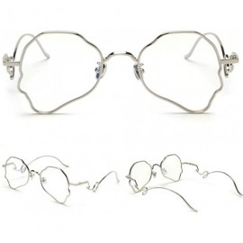 Oval Chic Women Brand Design Irregular Oval Transparent Party Sunglasses - Silver&clear - CM18LNQGX42 $16.56