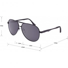 Goggle Aviator Polarized Military Sunglasses - Black - CX18QZ7MTRQ $36.17