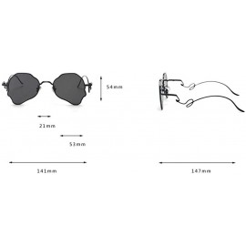 Oval Chic Women Brand Design Irregular Oval Transparent Party Sunglasses - Silver&clear - CM18LNQGX42 $16.56