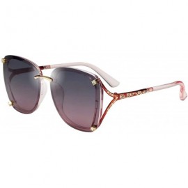 Oversized Womens Fashion Oversize Diamond Decoration Metal Carved Sunglasses for Women 406 - Pink - C218R3XHZYO $19.69