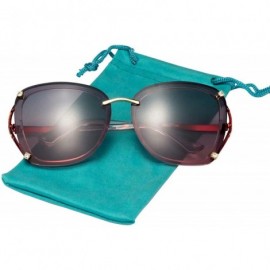 Oversized Womens Fashion Oversize Diamond Decoration Metal Carved Sunglasses for Women 406 - Pink - C218R3XHZYO $19.69