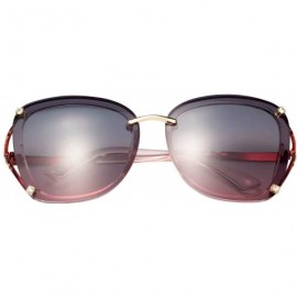 Oversized Womens Fashion Oversize Diamond Decoration Metal Carved Sunglasses for Women 406 - Pink - C218R3XHZYO $19.69