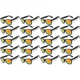 Goggle Wholesale set of 20 Pairs Mirrored Reflective Colored Lens Sunglasses Matte - 20_pack_black_mirr - CO12NSLA9IZ $68.53