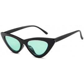 Goggle Cat Eye Sunglasses Vintage Mod Style Retro Sunglasses - Black Green - CW18CMNC6K7 $15.34