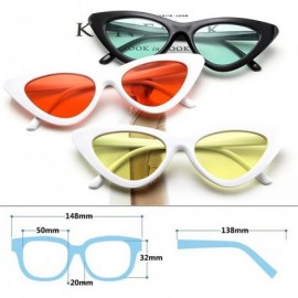 Goggle Cat Eye Sunglasses Vintage Mod Style Retro Sunglasses - Black Green - CW18CMNC6K7 $15.34