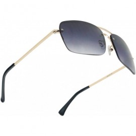 Square Classic Gradient Readers Strength Sunglasses - Gold Frame - Black Gradient - C018U35IC75 $18.10