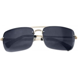 Square Classic Gradient Readers Strength Sunglasses - Gold Frame - Black Gradient - C018U35IC75 $18.10