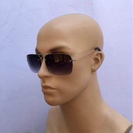 Square Classic Gradient Readers Strength Sunglasses - Gold Frame - Black Gradient - C018U35IC75 $18.10