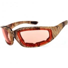 Goggle Motorcycle CAMO Padded Foam Sport Glasses Colored Lens One Pair - Camo3_pink_lens_brown_lens - CW183NA05RD $7.64
