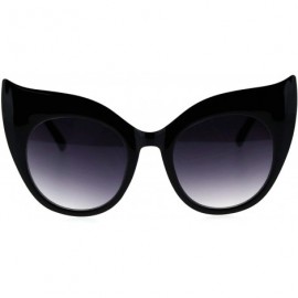 Cat Eye Womens Bat Shape Large Butterfly Cat Eye Plastic Sunglasses - Black Gradient Black - C018SYOE6GO $14.60