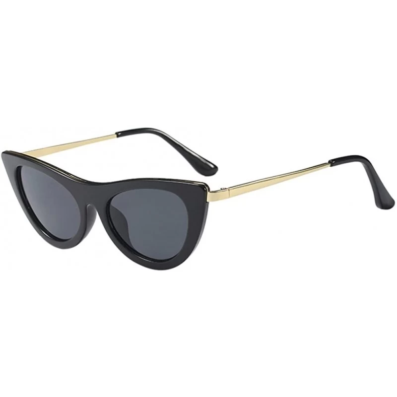 Wayfarer Casual Summer Sunglasses Women Cat Eye Shape UV400 Lenses Eyeglasses - Black - CS18G7U7IOG $20.62