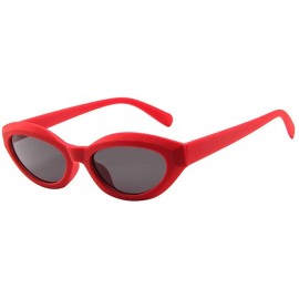 Goggle Women Men Vintage Retro Glasses-Unisex Oval Frame Sunglasses Eyewear - C - CN18OZHTG9H $7.74