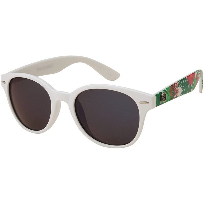 Round womens Woman to Blame Polarized Sunglasses Round Sunglasses - White - CW18220GGK6 $16.93