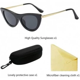 Wayfarer Casual Summer Sunglasses Women Cat Eye Shape UV400 Lenses Eyeglasses - Black - CS18G7U7IOG $14.12