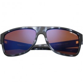 Round Overdrive Polorized Polarized Round Sunglasses - Blue Demi - C217Z39ANHD $20.06