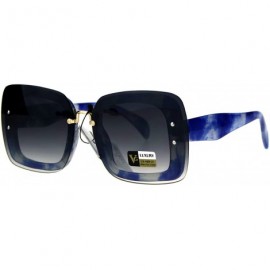 Square Womens Square Sunglasses Rims Behind Lens Vintage Fashion Shades - Ink Blue - CN189ZADXDK $22.04