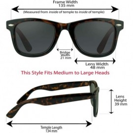 Wayfarer Reading Sunglasses Readers Full Lens Black Tortoise Frame Men Women Metal Stud - Black and Tortoise Shell Brown - CM...