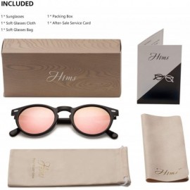 Wayfarer Classic Polarized Round Sunglasses Mirror Tinted Circle Lens Vintage Designer Style Sun Glasses Shades - CQ18OW04LLM...