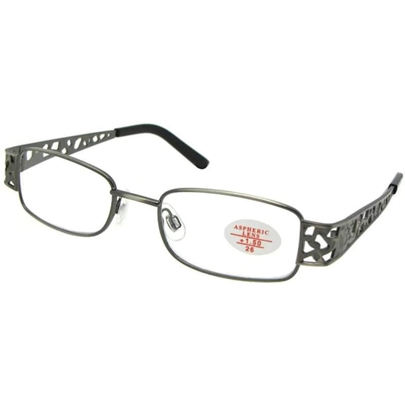 Rectangular Reading Glasses R7 - Pewter Frame - CJ189GS4A3I $17.97