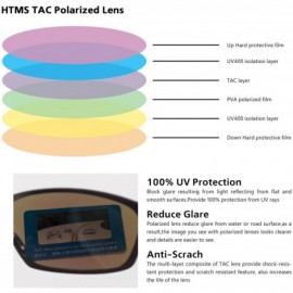 Rectangular Unisex Retro Driving Polarized Sports Sunglasses Al-Mg Metal Frame UV Protection - Ice Blue Lens/Gun Frame - C418...