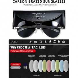 Sport Premium Pilot Style Carbon Fiber Driving Polarized Sunglasses for Men 100% UV 400 Protection 3025S - Gunmetal - CP18TDA...