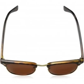 Semi-rimless Half Frame Semi-Rimless Horn Rimmed Sunglasses - Tortoise-gold / Brown - C51210BH7PP $21.82