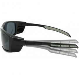 Wrap Premium Wrap Sunglasses with Adjustable Temples 570034 - Black - CB17YNRGY9W $14.53