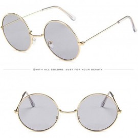 Square Unisex Vintage Retro Glasses Circle Frame Fashion Sunglasses Eyewear - B - CG18Q4XWY7U $7.52