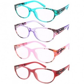 Oval Oval Frame Vintage Cat Eye Reading Glasses for Women Readers Flower Print 2.50 39400P-+2.50-3 (PK) - CY183K03AUG $8.33