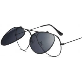 Goggle Retro Polarized Sunglasses Double-Layer Flip Mirror Polarized Driving Dual-Use Sunglasses Night Vision Goggles - CL18X...