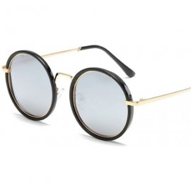 Round Retro Men Women Sunglasses Metal Polarized Vintage Round Polarized Glasses Eyewear - Grey - CW18D7UC2A5 $18.20