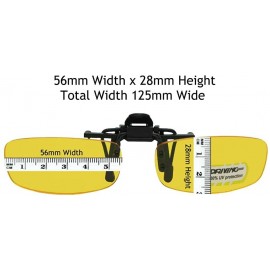 Rectangular Extra Skinny Rectangle Non Polarized Yellow Flip up Sunglass - Black-non Polarized Yellow Lens - C0180RZ3EKL $10.31