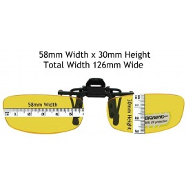 Rectangular Extra Skinny Rectangle Non Polarized Yellow Flip up Sunglass - Black-non Polarized Yellow Lens - C0180RZ3EKL $10.31