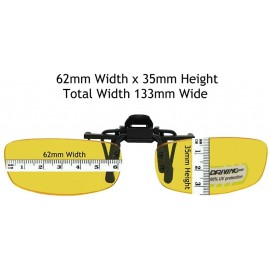 Rectangular Extra Skinny Rectangle Non Polarized Yellow Flip up Sunglass - Black-non Polarized Yellow Lens - C0180RZ3EKL $10.31