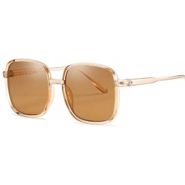 Oval Oversized Sunglasses Transparent Gradient Glasses - CF1906UKZ5Y $28.82