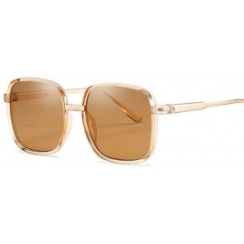 Oval Oversized Sunglasses Transparent Gradient Glasses - CF1906UKZ5Y $12.51