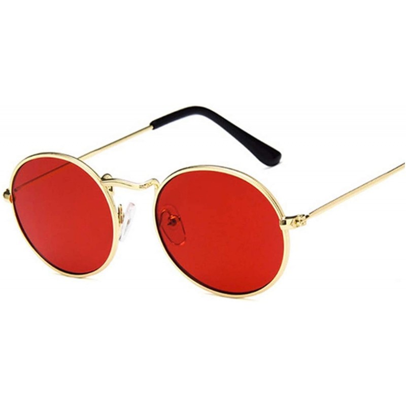 Sport 2019 Retro Round Yellow Sunglasses Women Brand Designer Sun Glasses For Women Alloy Mirror Sunglasses Female - CZ18W78L...