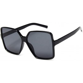 Rectangular Vintage Gradient Sunglasses-Oversize Square Shade Glasses-Polarized-Unisex - A - C11905Y0D50 $59.81