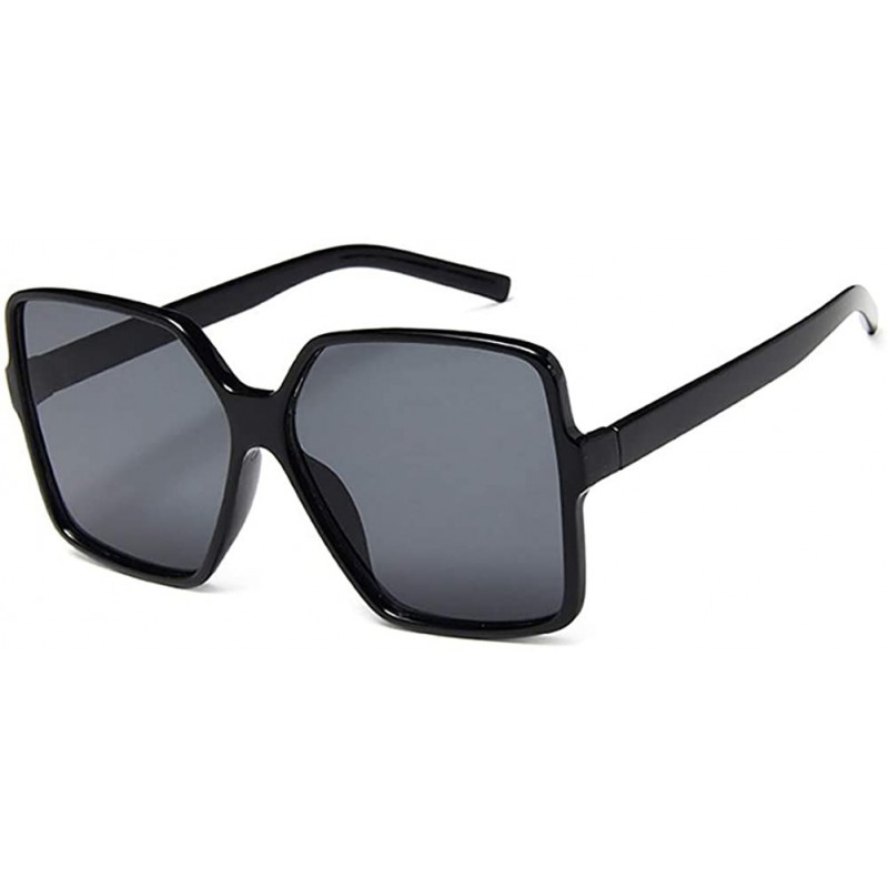 Rectangular Vintage Gradient Sunglasses-Oversize Square Shade Glasses-Polarized-Unisex - A - C11905Y0D50 $28.74